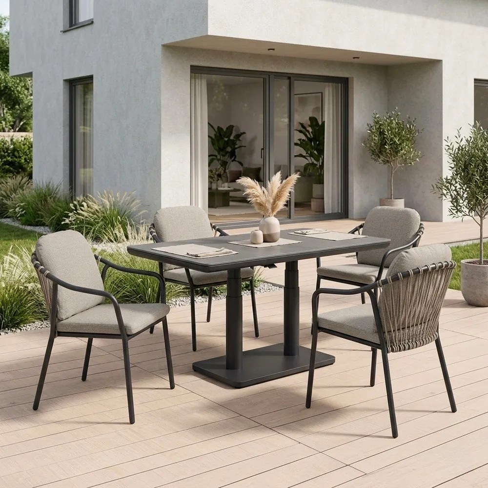 Világosbarna fém kerti szék Edvige – Bizzotto