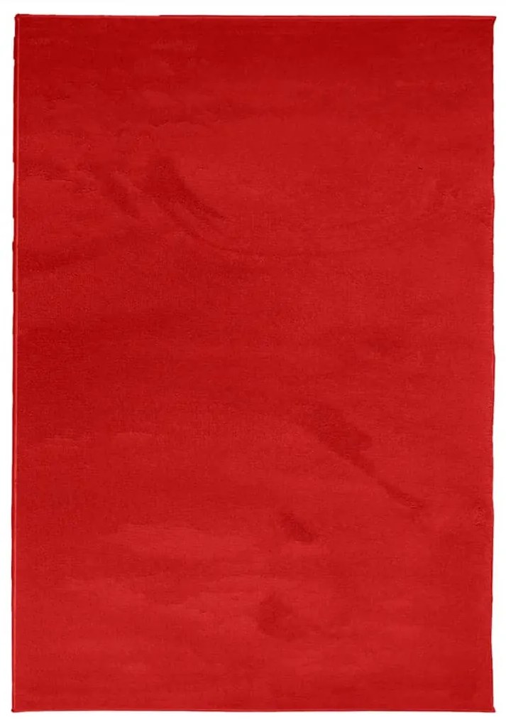 OVIEDO piros rövid szálú szőnyeg 140 x 200 cm