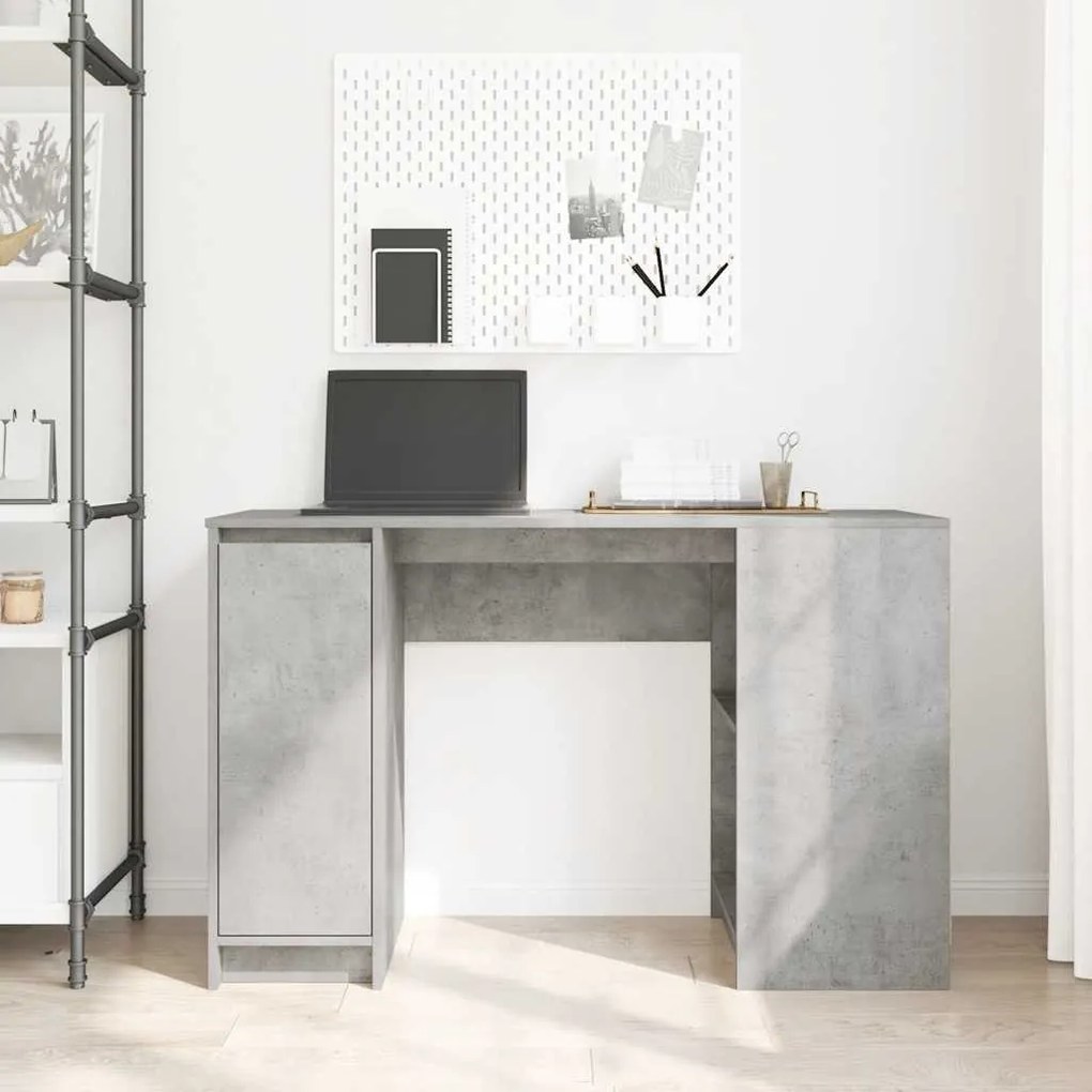betonszürke forgácslap íróasztal 120x42x76 cm