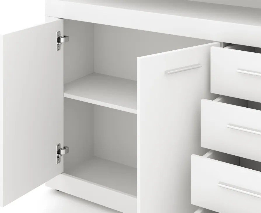 Komód 4 ajtóval és 4 fiókkal Sonoma tölgy színben – XXL LUNA