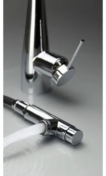 Deante BRE_075M - Mosogató csaptelep kihúzható zuhannyal, ERIDAN, króm