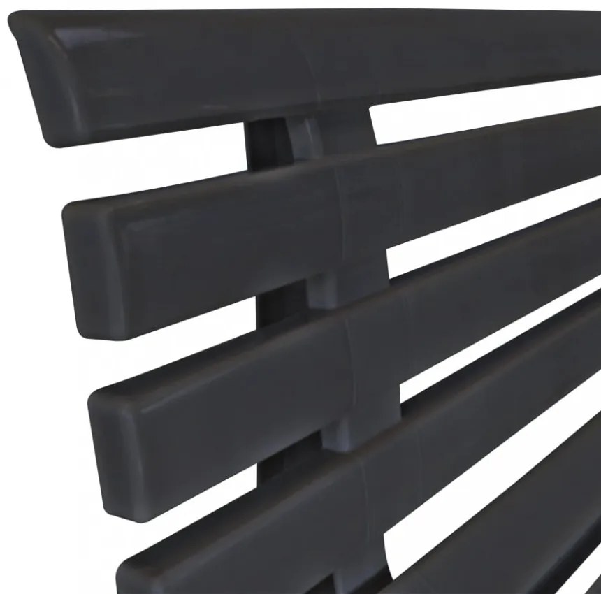 antracitszürke műanyag kerti pad 145,5 cm