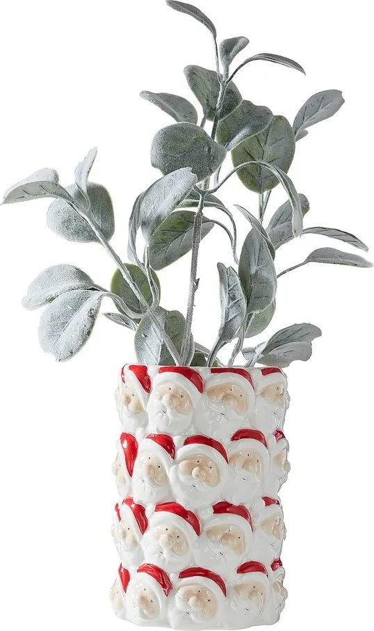 X-MAS kerámia váza 18 cm, Mikulások