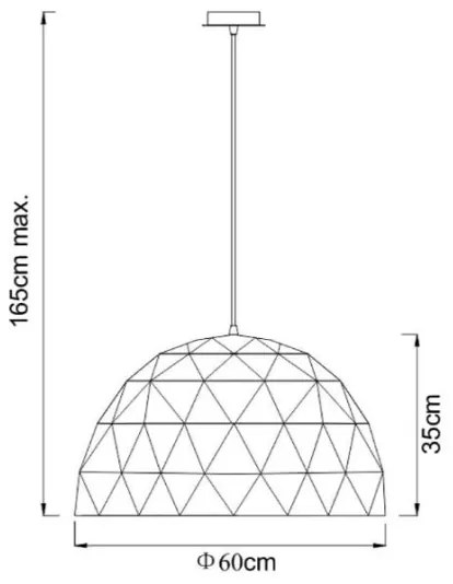 Lucide 21409/60/30 - Függeszték OTONA 3xE27/60W/230V fekete