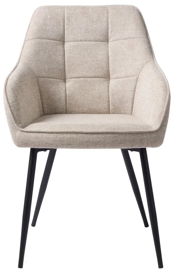 Bézs kárpitozott karfás étkezőfotel Nolan – Unique Furniture