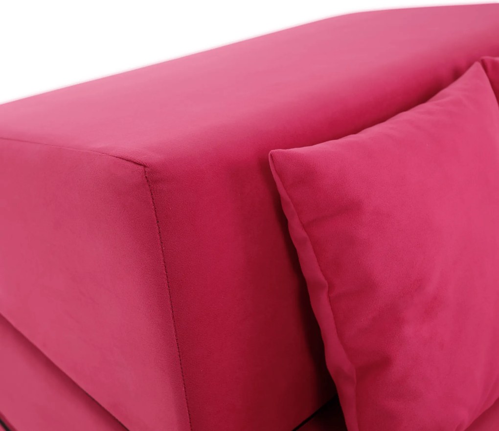 Összecsukható matrac/fotel, 2v1, rózsaszín magenta, PELOS