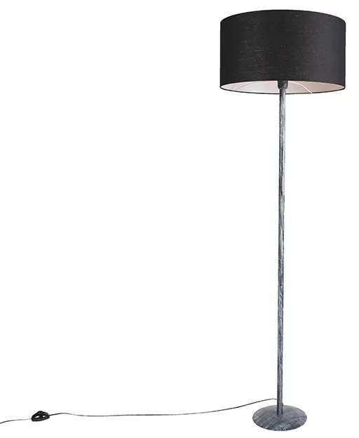 Állólámpa szürke fekete árnyékolóval 50 cm - Simplo
