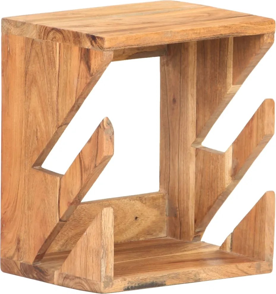 vidaXL falra szerelhető tömör akácfa gördeszkatartó 25 x 20 x 30 cm