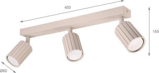 Brilagi - CRISPINA spotlámpa 3xGU10/10W/230V bézs