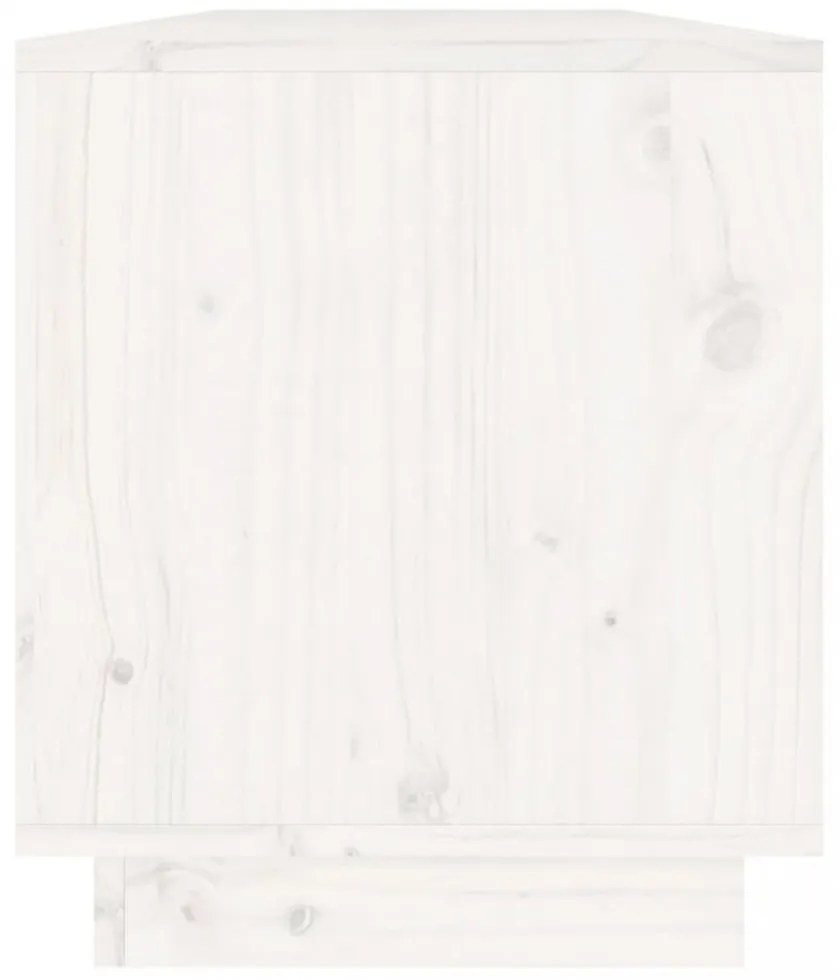 fehér tömör fenyőfa TV-szekrény 110,5x34x40 cm
