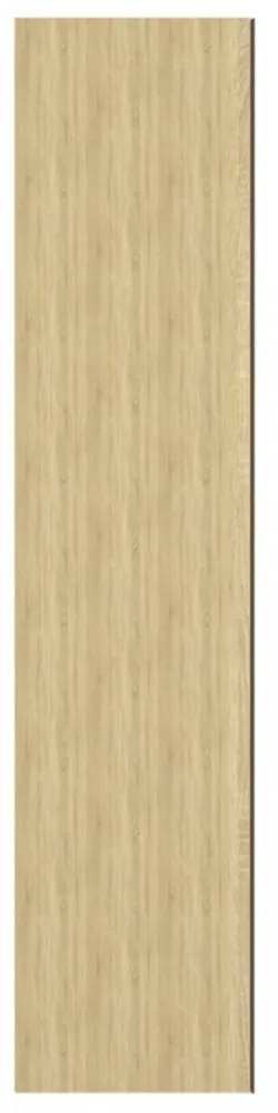 fehér és tölgy MDF tükrös fürdőszobaszekrény 60 x 15 x 75 cm
