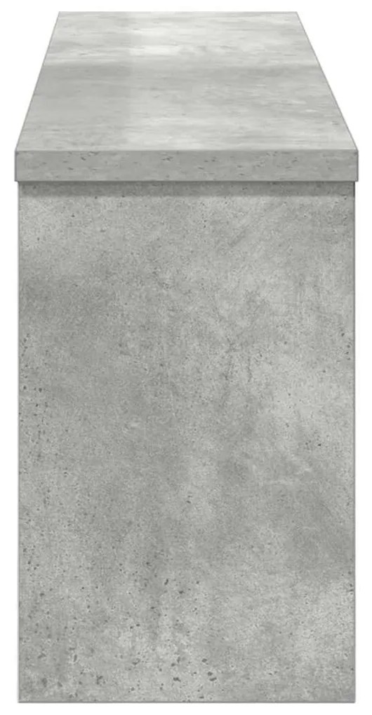 Fali Kabáthorog polcokkal Beton szürke 75 x 16 x 26 cm Faanyag