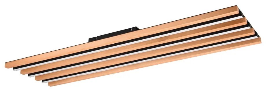 Fekete-natúr színű LED dimmelhető mennyezeti lámpa 6x114 cm Fontana – Trio