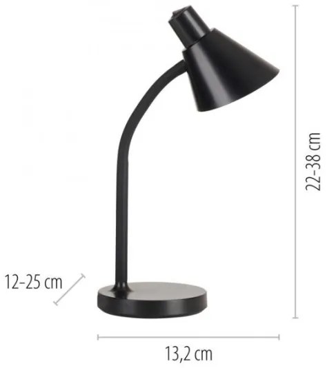 JUST LIGHT. 11248-18 - LED flexibilis asztali lámpa PIXIE LED/4,5W/230V fekete