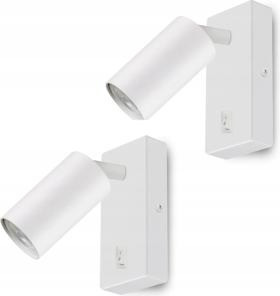 2x fali lámpa mozgatható állítható fali lámpa Led izzó GU10 7W semleges