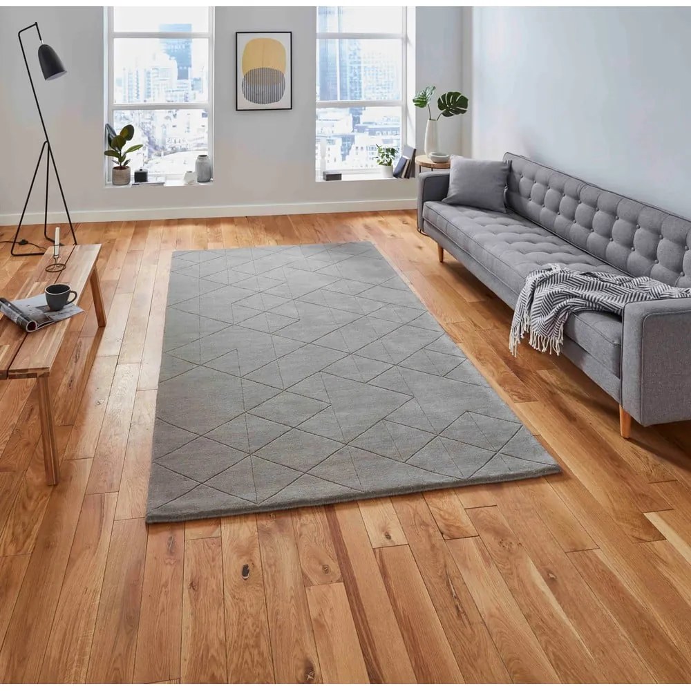 Kasbah szürke gyapjú szőnyeg, 150 x 230 cm - Think Rugs