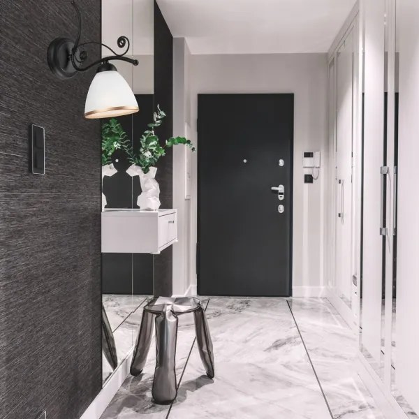 Fali lámpa RETRO II 1xE27/60W/230V matt fekete