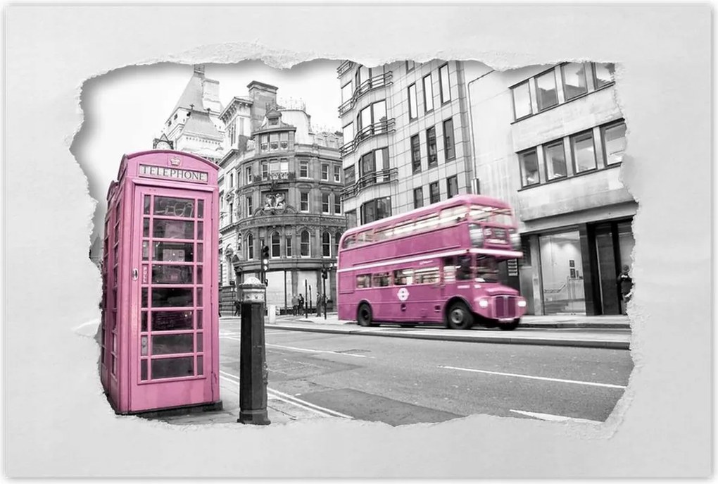 Poszterek 90x60 Púderrózsaszín busz