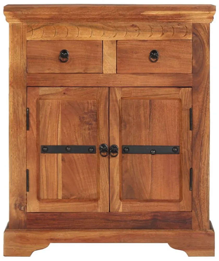 tömör akácfa tálalószekrény 63 x 30 x 75 cm