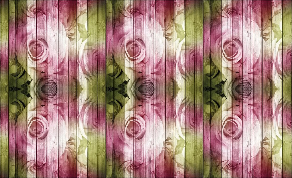 Flizelin fotótapéta Rózsák a fán pasztell háttér 250x175 +ragasztó