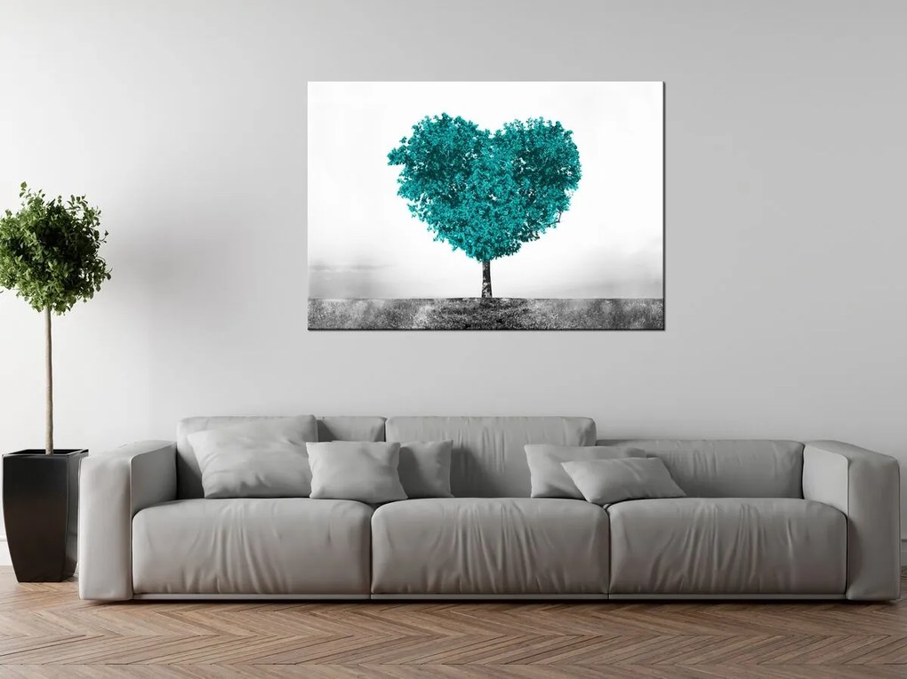 Gario Vászonkép Türkiz szeretetfa Méret: 40 x 60 cm