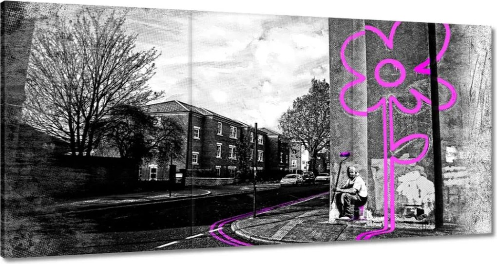 Vászonkép 180x90 Rózsaszín virág