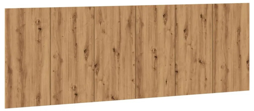 kézműves tölgy színű szerelt fali fejtámla 240 x 1,5 x 80 cm
