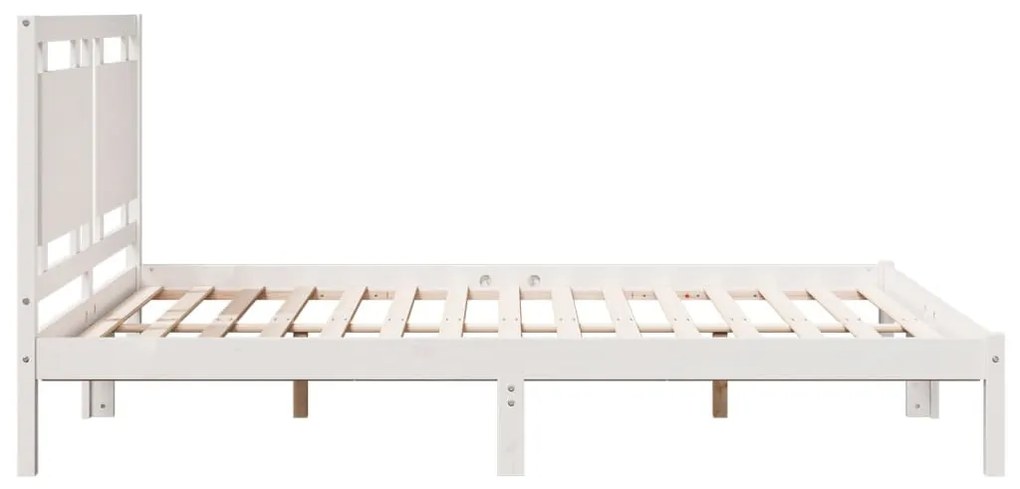 fehér tömör fa extra hosszú ágykeret matrac nélkül 140 x 210 cm