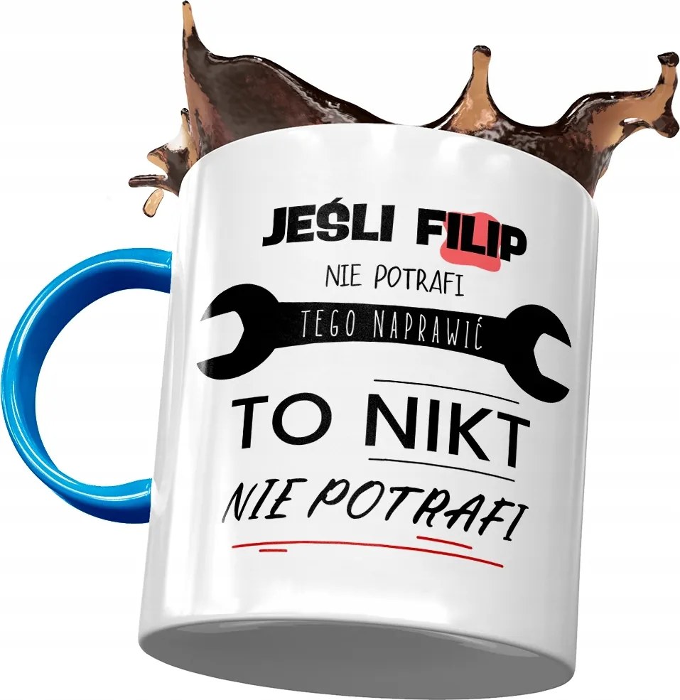 Kék Bögre Fülöp Kollégának Ajándék Nyomtatott Fotóval