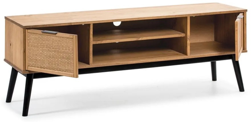 Borovi fenyő TV-állvány 140x52 cm Natasha – Marckeric