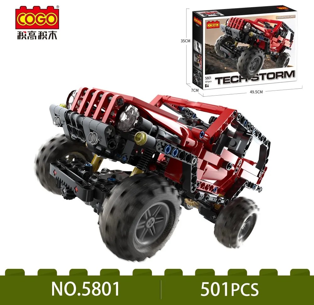 COGO® 5801 | lego-technic-kompatibilis építőjáték | 501 db építőkocka | Racing terepjáró jeep