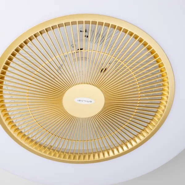 Brilagi - LED Dimmelhető lámpa ventilátorral AURA LED/38W/230V arany + távirányító