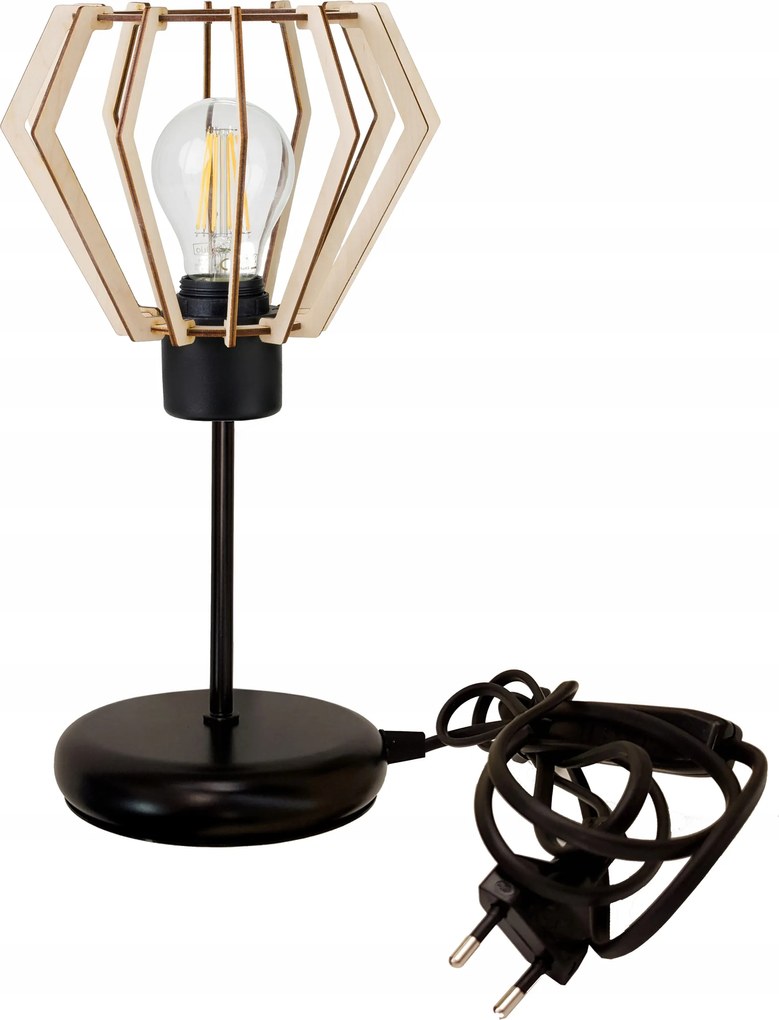 Éjjeli lámpa Loft asztali lámpa led E27 Fa