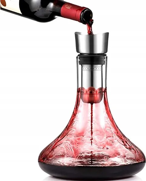 Bortartó Dekander Üveg 1,8 L Levegőztető Szűrővel Levegőztetés