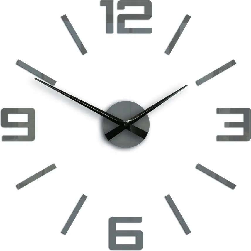 Falióra ModernClock szürke 60cm, nagy óra, XL óra, csendes