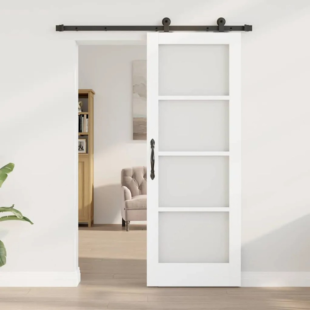 Csúszó Ajtó ORKDAL Fehér 73.5 x 198.5 cm Fa és fém