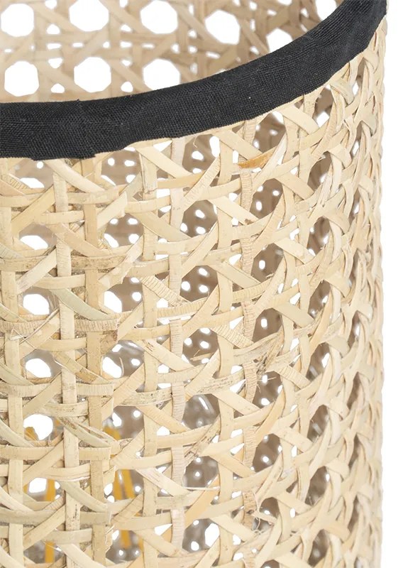 Rusztikus asztali lámpa rattanból - Kata