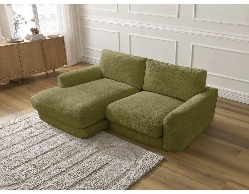 Khaki zsenília sarokkanapé (bal oldali-heverő résszel) Leonore – Bobochic Paris