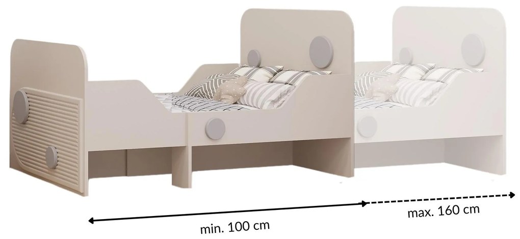 Széthúzható gyerekágy 80 cm Perdidos (kasmír) (ágyráccsal). 1116965