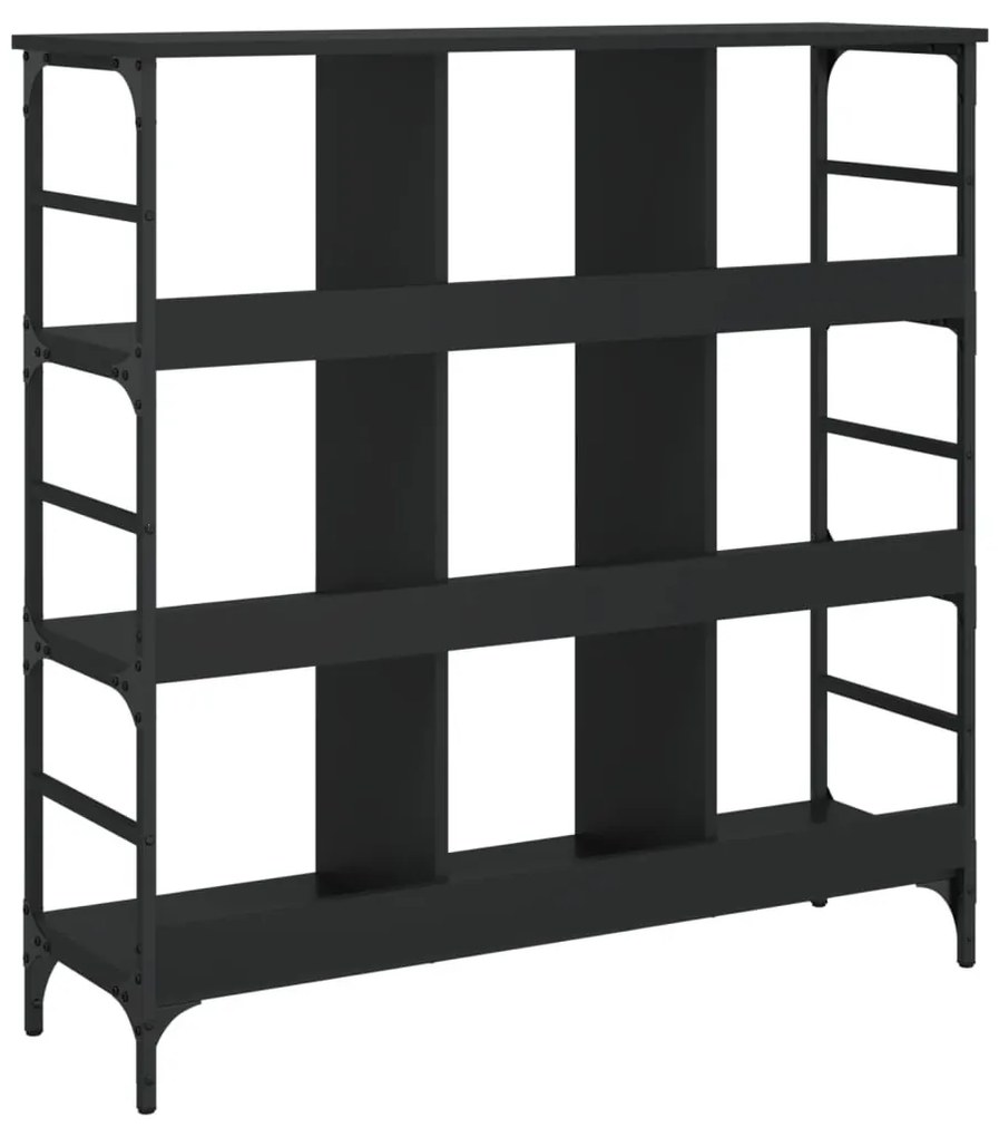 fekete szerelt fa tálalószekrény 102 x 32 x 103,5 cm