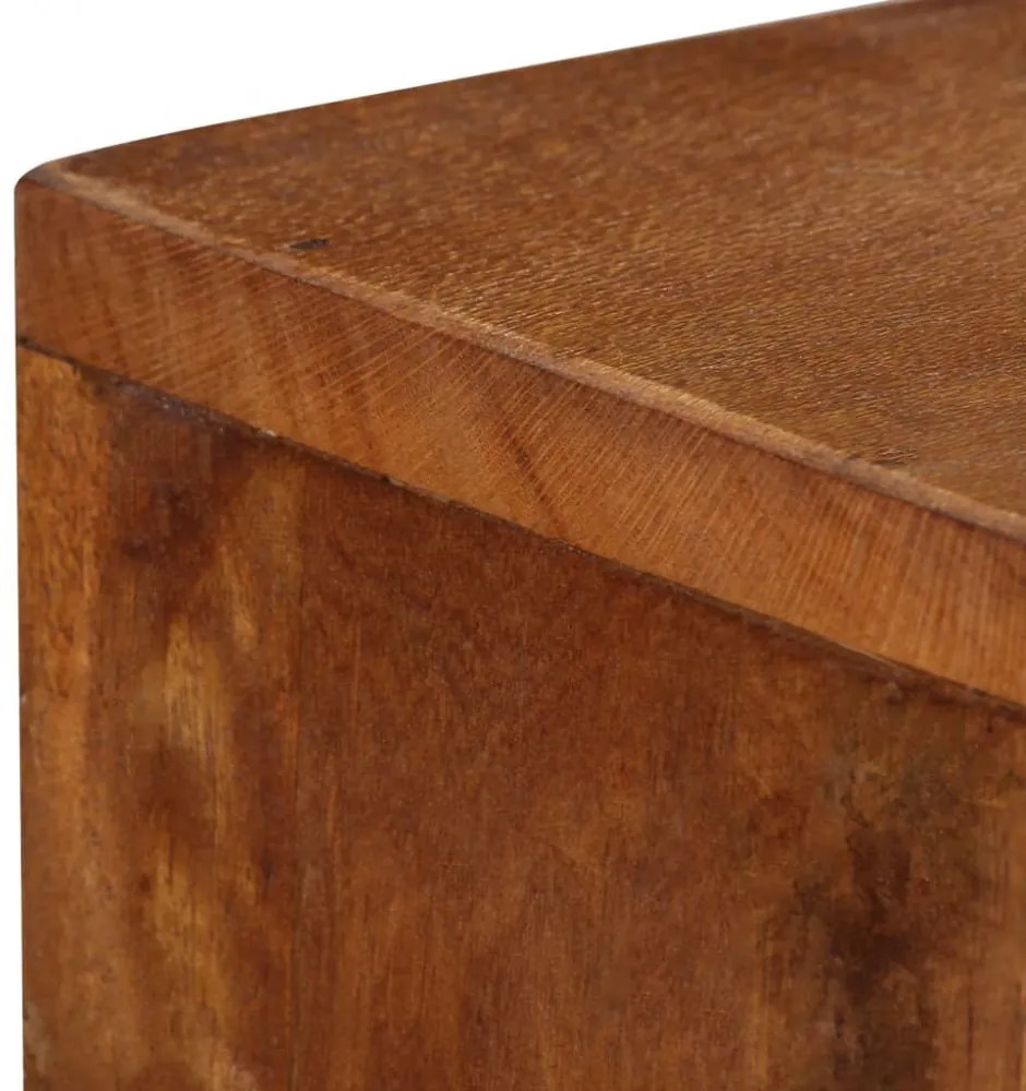 barna tömör újrahasznosított fa tálalószekrény 110 x 30 x 75 cm