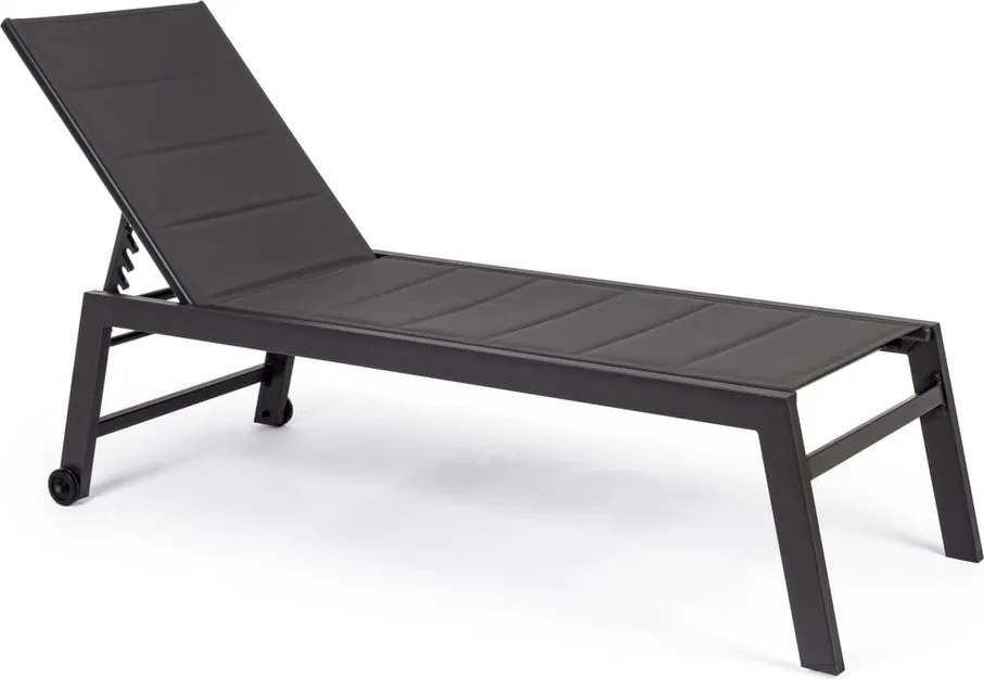 Antracitszürke fém kerti napozóágy Hilde – Bizzotto