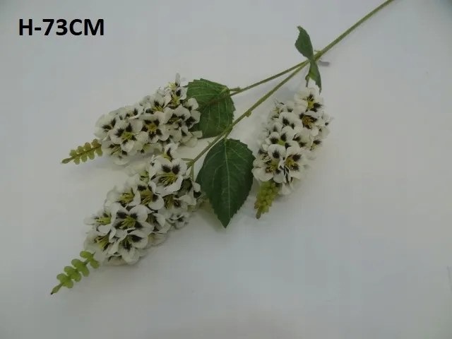 3X Mesterséges szarkaláb ág 74cm Művirág pikk-pakk virágos kiegészítő