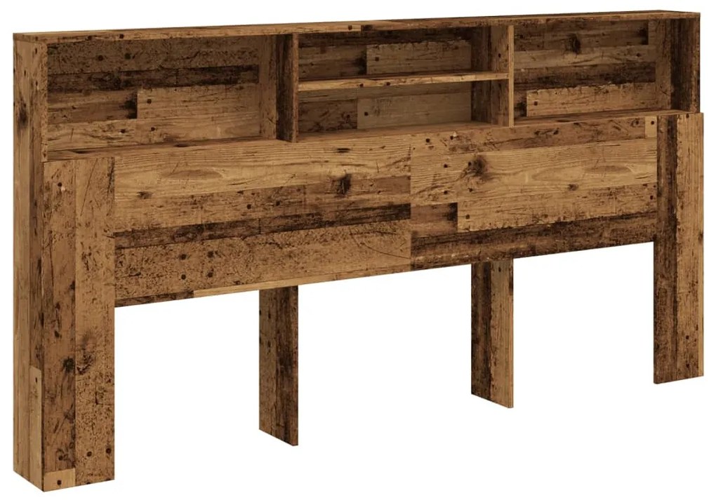 antik fa színű szerelt fa áthidalószekrény 200 x 19 x 103,5 cm