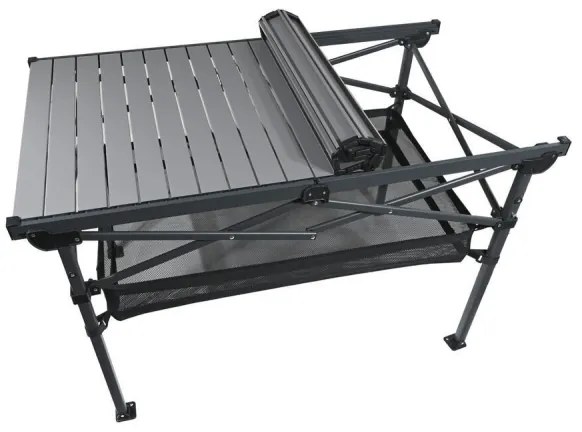 Antracit színű összecsukható kempingasztal 118x70 cm