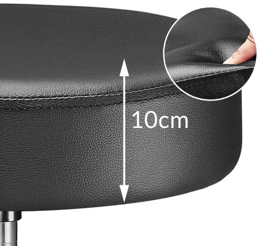 Casaria® Gurulós puff - fekete