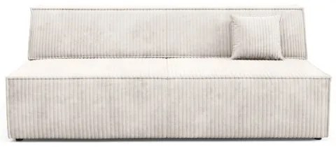 Kihúzható, tárolóval ellátott háromszemélyes TERAMO kanapé, bézs