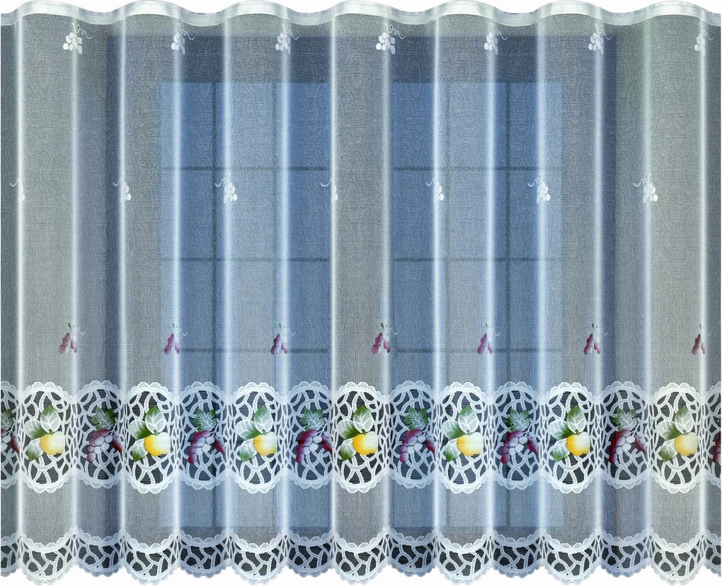 Mg Függöny 31621 konyha gyümölcs kol 340x160cm kész K szalaggal