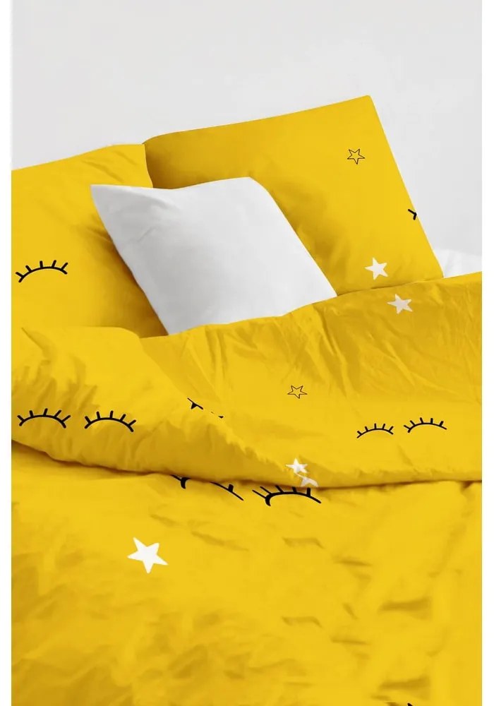 Sárga egyszemélyes gyerek ágyneműhuzat 140x200 cm Dide – Mijolnir