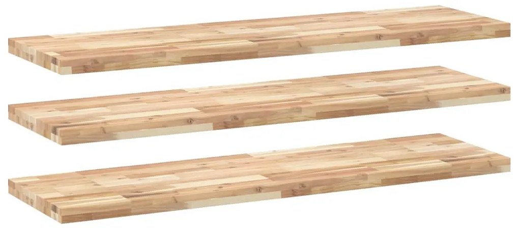 3 db kezeletlen tömör akácfa függőpolc 160 x 40 x 4 cm